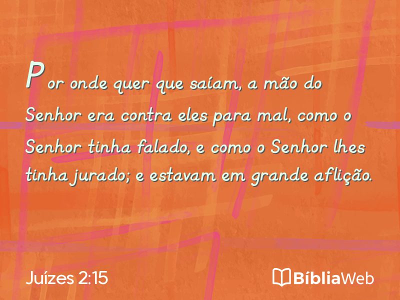 Juízes 2:15 em imagem para compartilhar