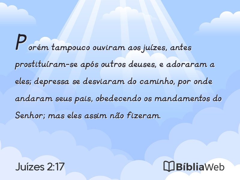 Juízes 2:17 em imagem para compartilhar