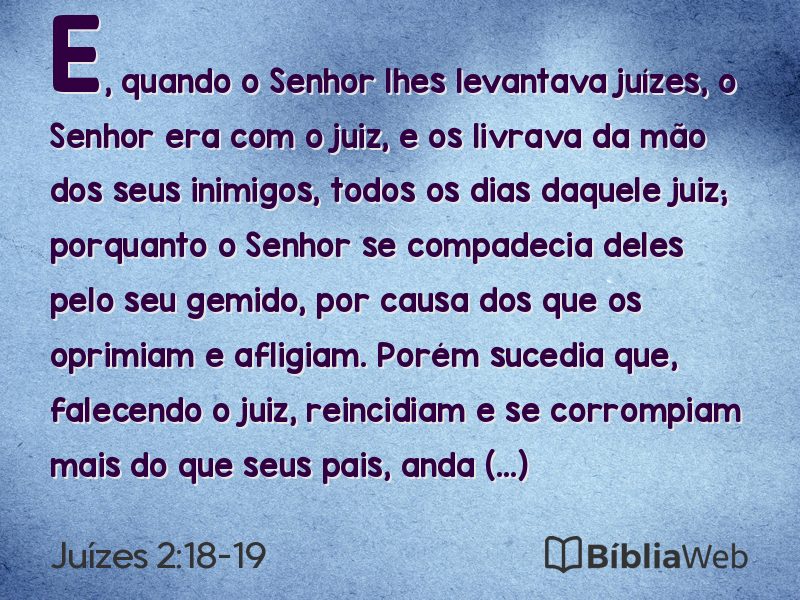Juízes 2:18-19 em imagem para compartilhar
