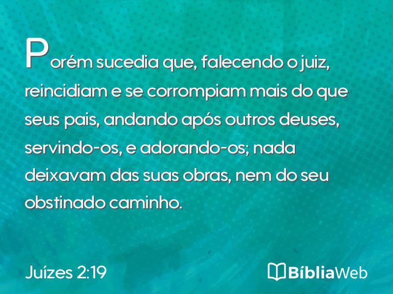 Juízes 2:19 em imagem para compartilhar
