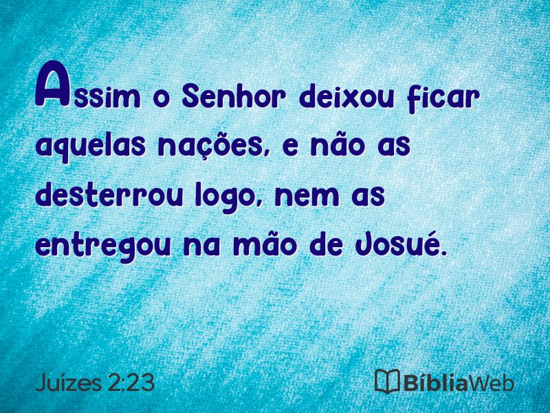 Juízes 2:23 em imagem para compartilhar