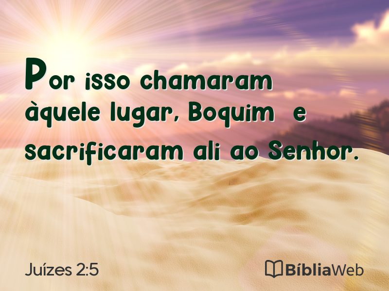 Juízes 2:5 em imagem para compartilhar