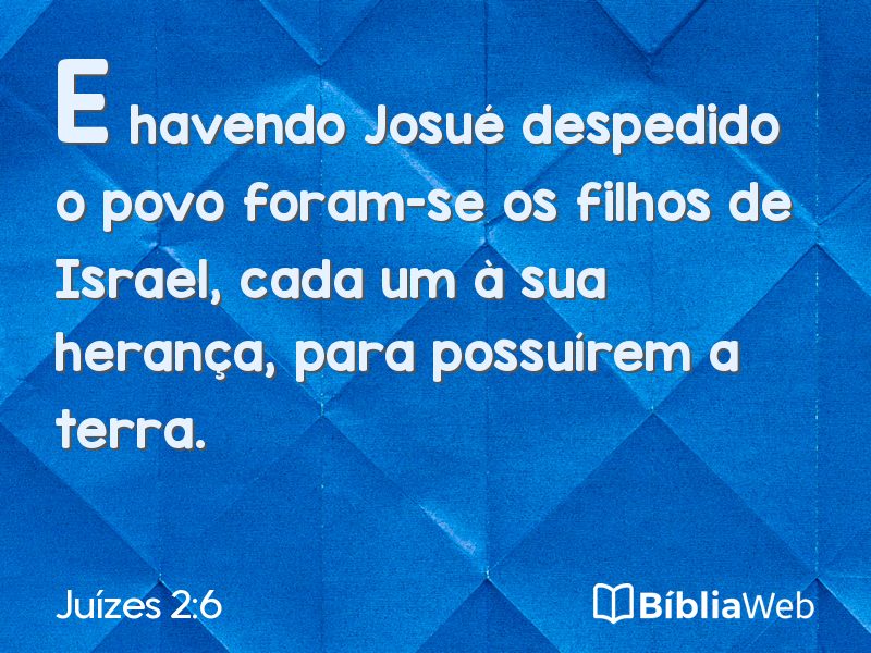 Juízes 2:6 em imagem para compartilhar