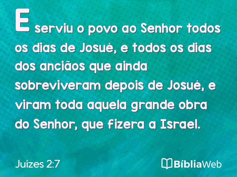 Juízes 2:7 em imagem para compartilhar