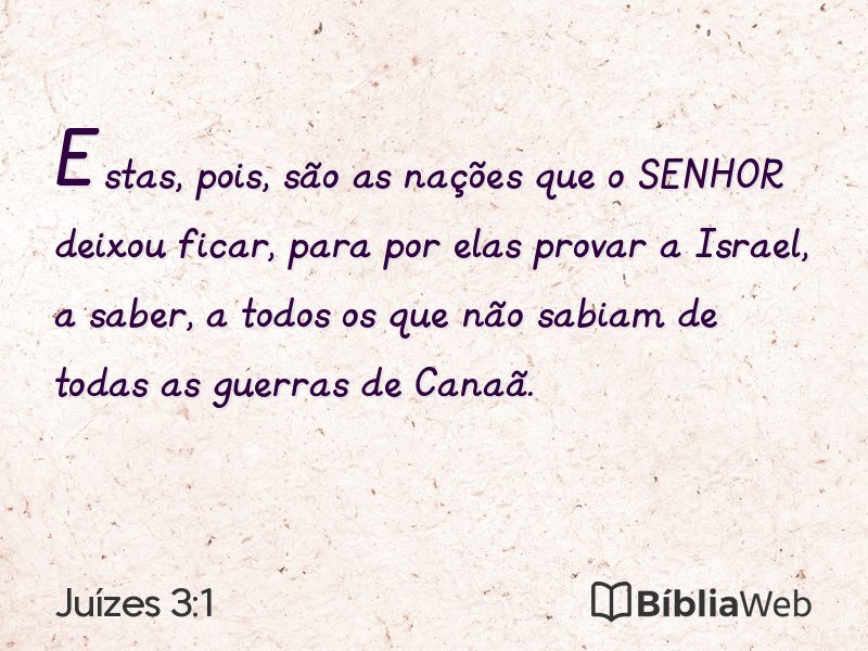 Juízes 3:1 em imagem para compartilhar