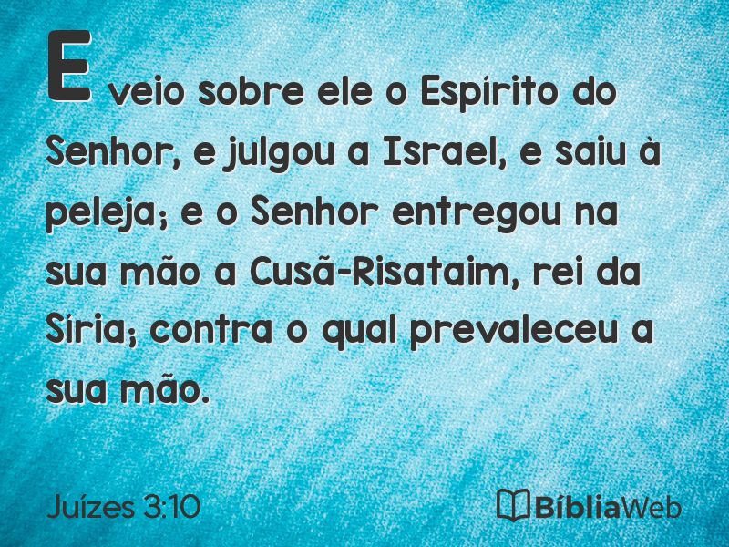 Juízes 3:10 em imagem para compartilhar