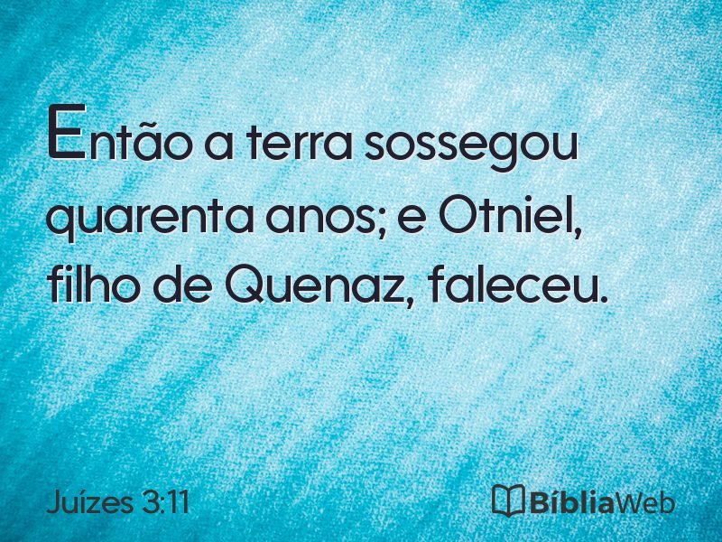 Juízes 3:11 em imagem para compartilhar