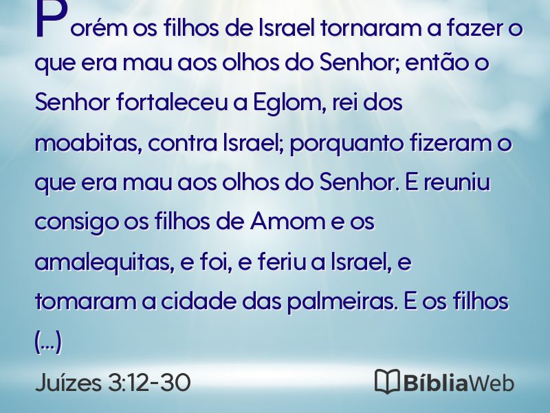 Juízes 3:12-30 em imagem para compartilhar