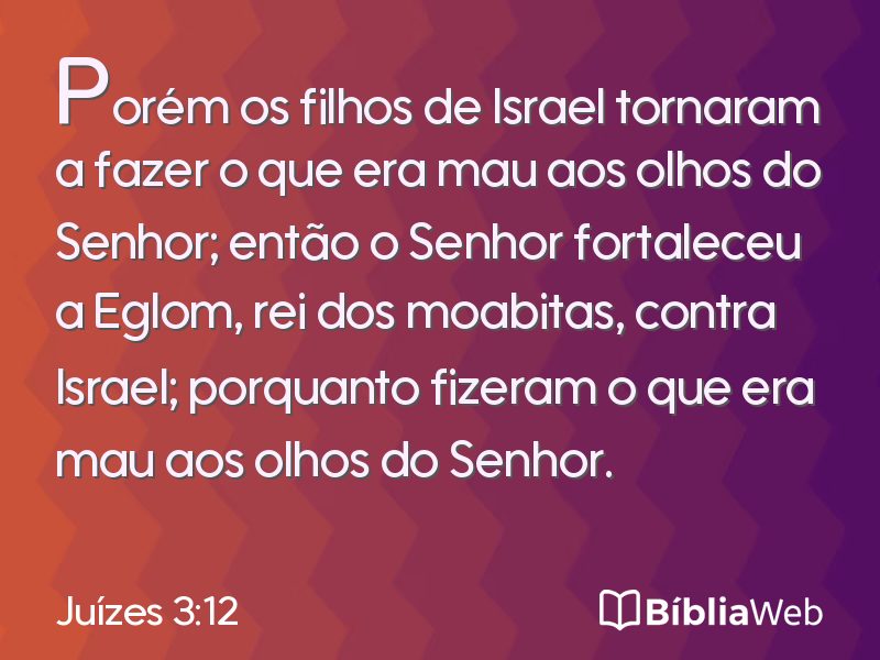 Juízes 3:12 em imagem para compartilhar
