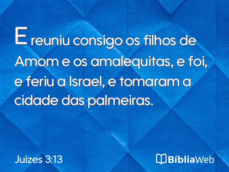 Juízes 3:13 em imagem para compartilhar