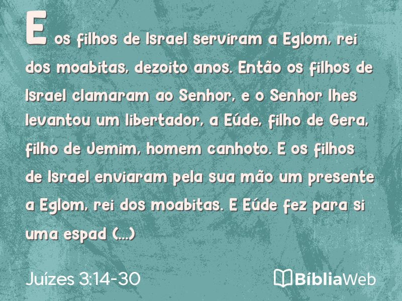 Juízes 3:14-30 em imagem para compartilhar