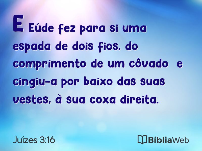 Juízes 3:16 em imagem para compartilhar