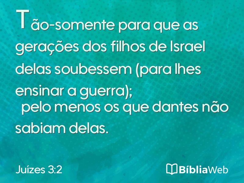 Juízes 3:2 em imagem para compartilhar