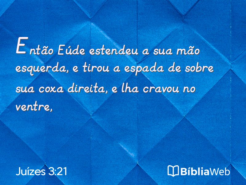 Juízes 3:21 em imagem para compartilhar