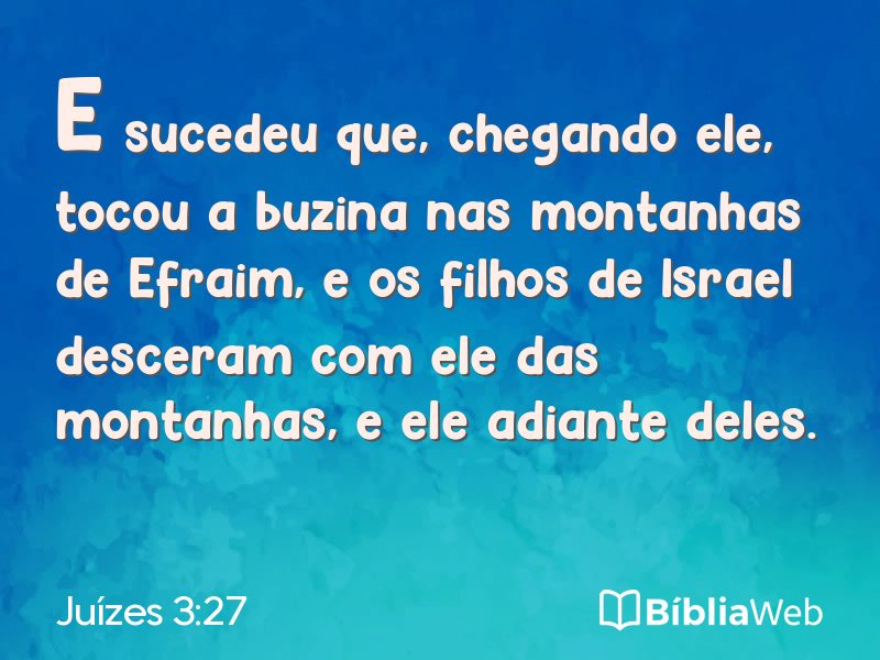 Juízes 3:27 em imagem para compartilhar