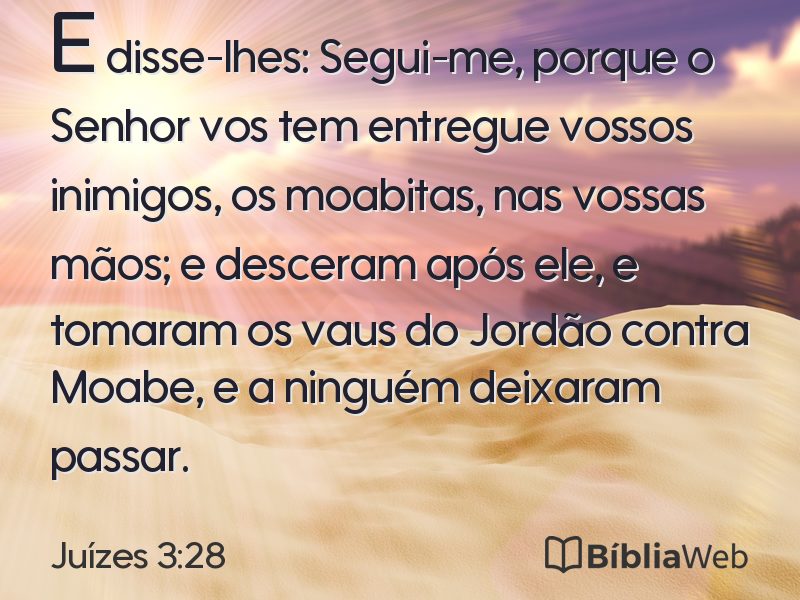 Juízes 3:28 em imagem para compartilhar