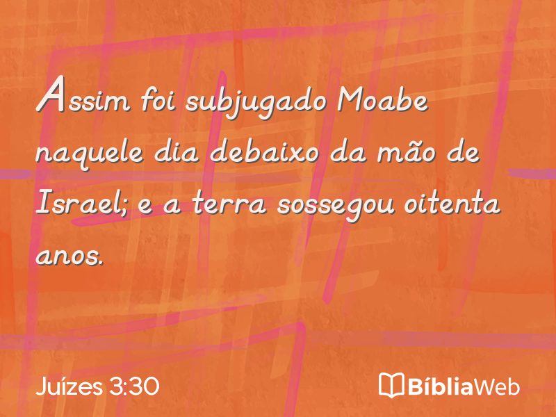 Juízes 3:30 em imagem para compartilhar