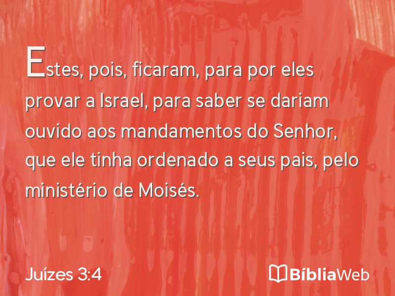 Juízes 3:4 em imagem para compartilhar