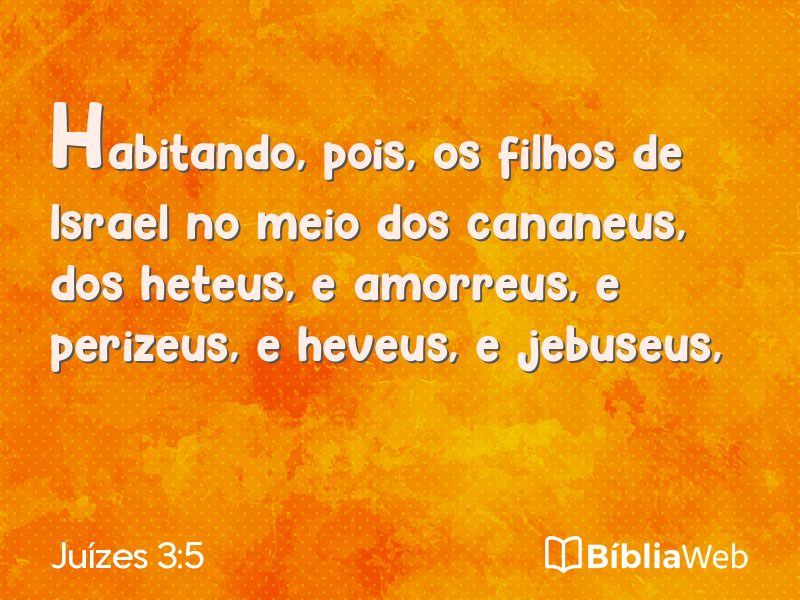 Juízes 3:5 em imagem para compartilhar