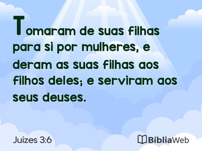 Juízes 3:6 em imagem para compartilhar
