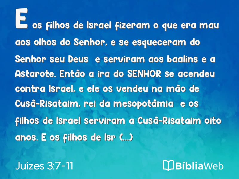 Juízes 3:7-11 em imagem para compartilhar
