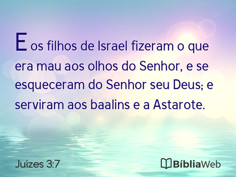 Juízes 3:7 em imagem para compartilhar