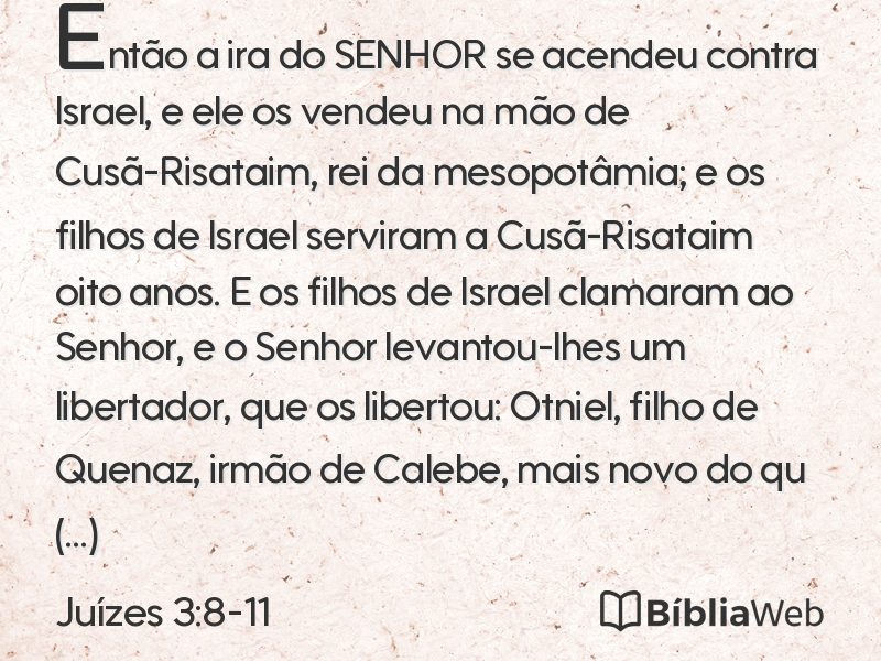 Juízes 3:8-11 em imagem para compartilhar
