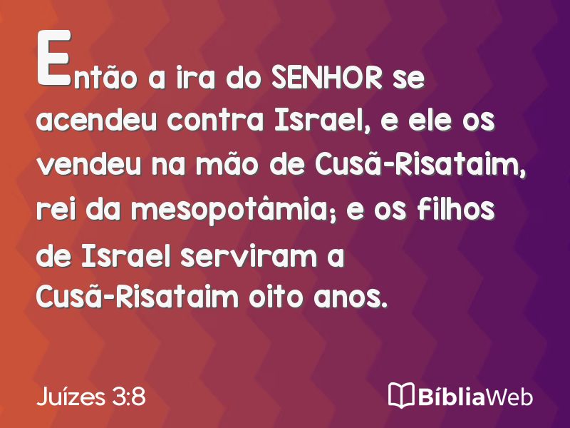 Juízes 3:8 em imagem para compartilhar