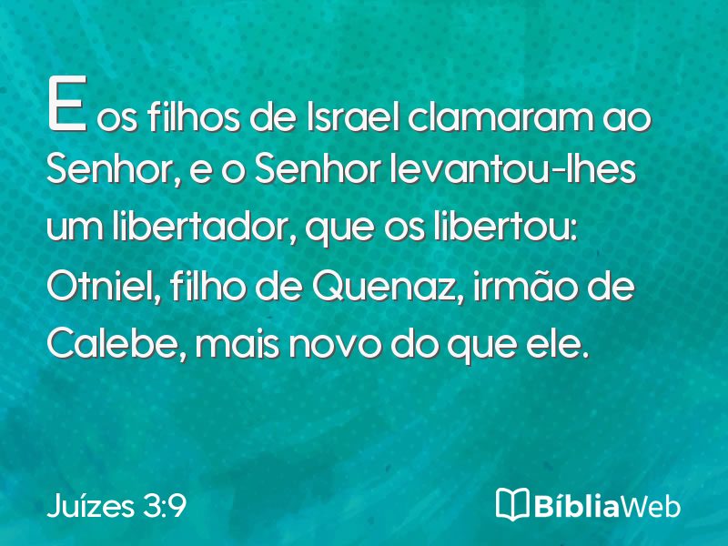 Juízes 3:9 em imagem para compartilhar