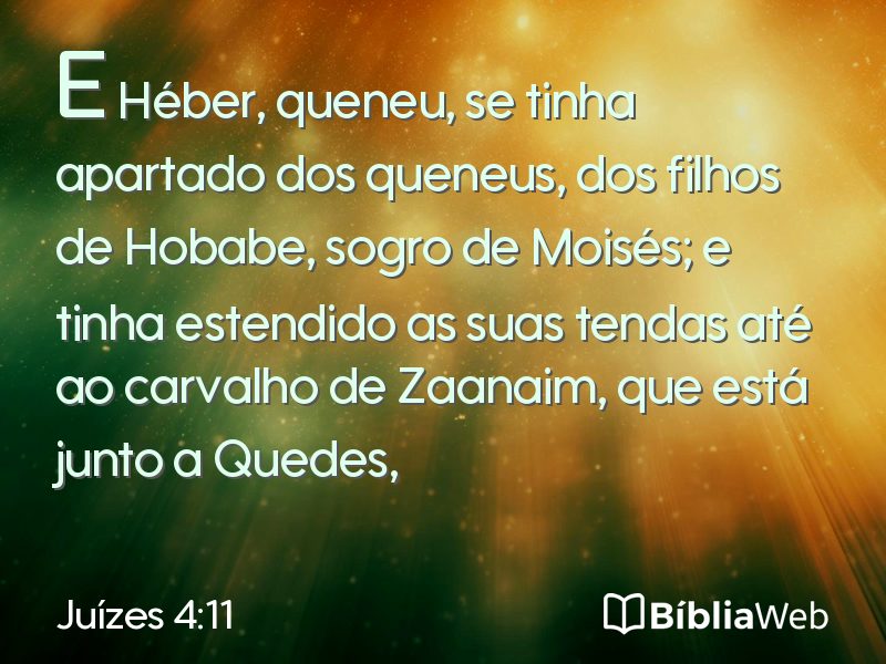 Juízes 4:11 em imagem para compartilhar