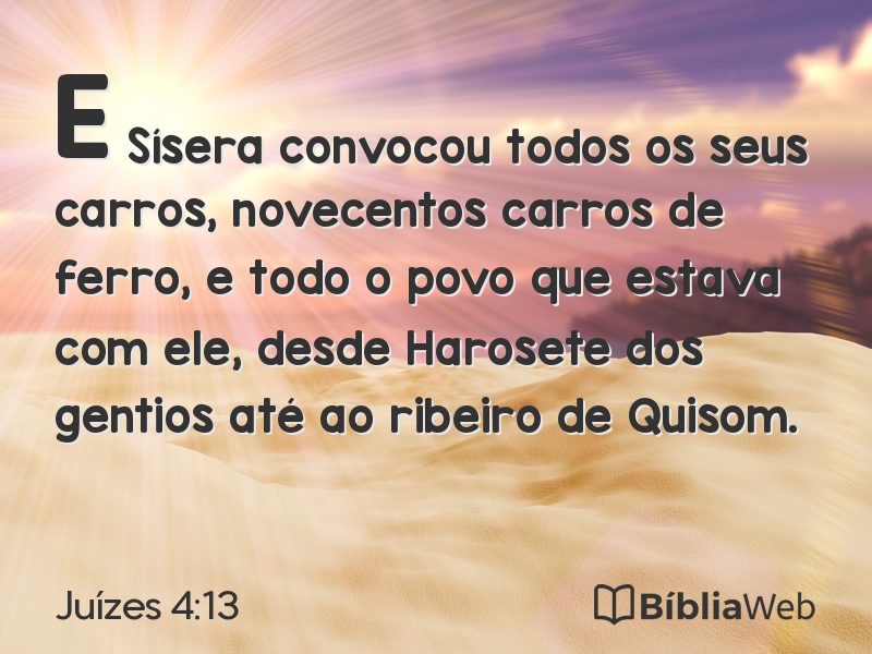 Juízes 4:13 em imagem para compartilhar