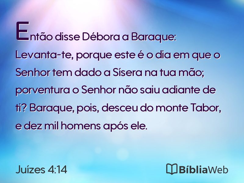 Juízes 4:14 em imagem para compartilhar