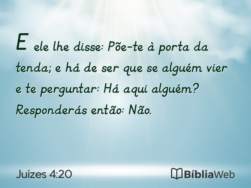 Juízes 4:20 em imagem para compartilhar