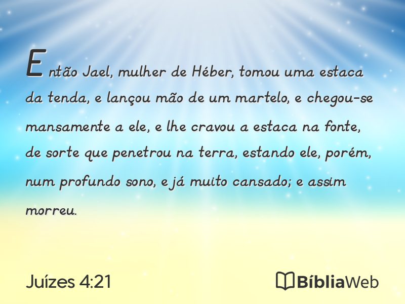 Juízes 4:21 em imagem para compartilhar
