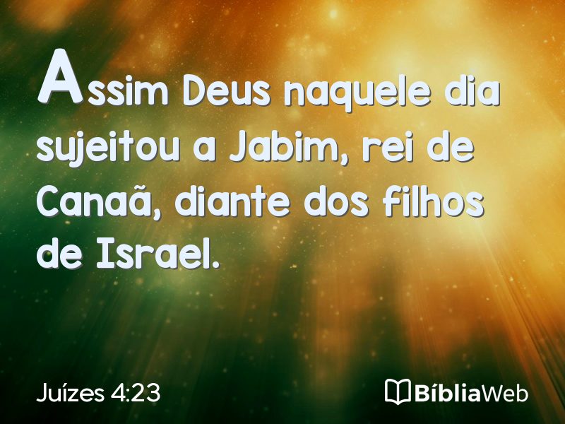 Juízes 4:23 em imagem para compartilhar