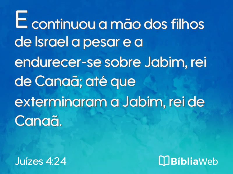 Juízes 4:24 em imagem para compartilhar