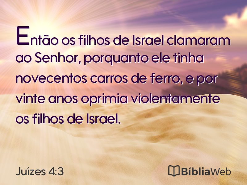 Juízes 4:3 em imagem para compartilhar