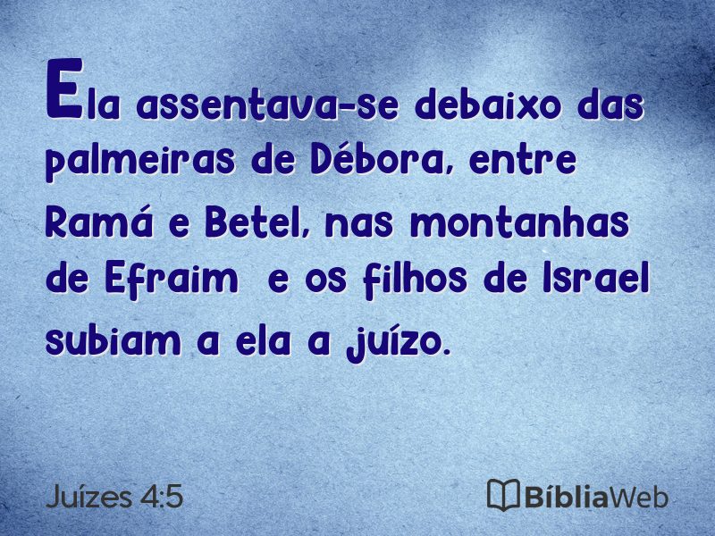 Juízes 4:5 em imagem para compartilhar