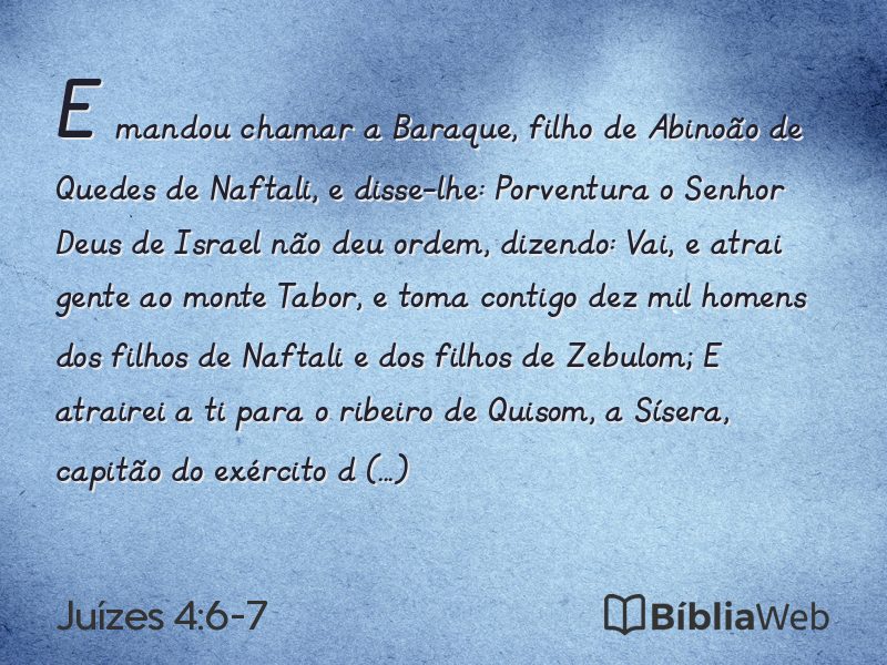 Juízes 4:6-7 em imagem para compartilhar