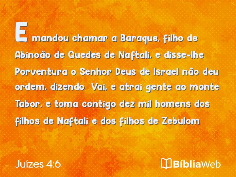 Juízes 4:6 em imagem para compartilhar