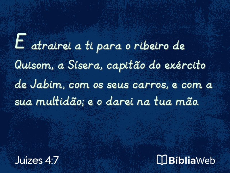 Juízes 4:7 em imagem para compartilhar