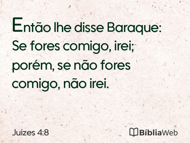 Juízes 4:8 em imagem para compartilhar