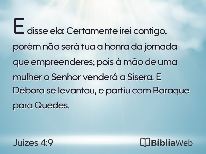 Juízes 4:9 em imagem para compartilhar