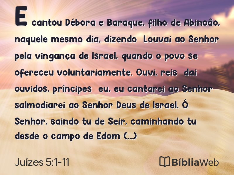Juízes 5:1-11 em imagem para compartilhar