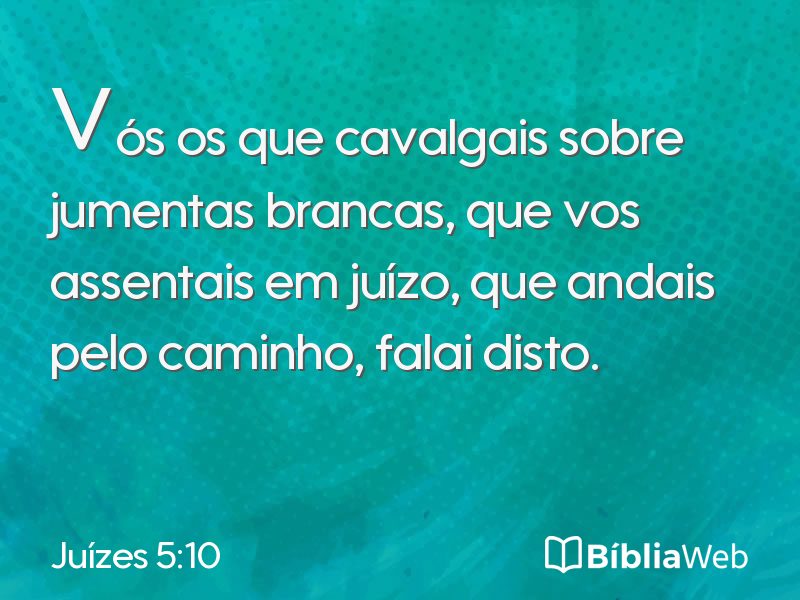 Juízes 5:10 em imagem para compartilhar