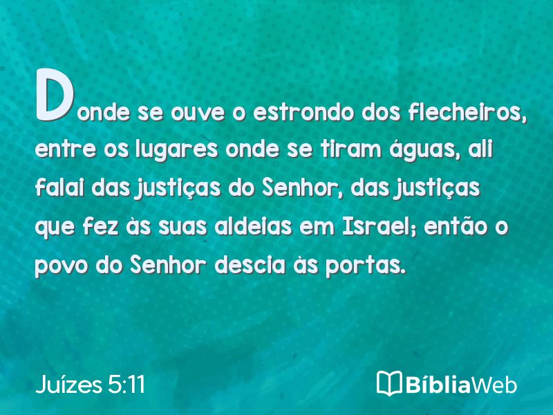 Juízes 5:11 em imagem para compartilhar