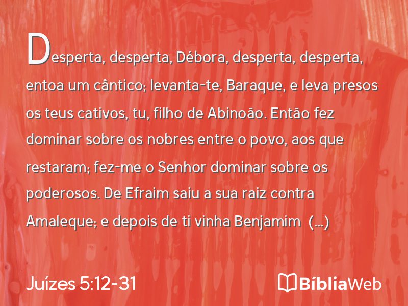 Juízes 5:12-31 em imagem para compartilhar
