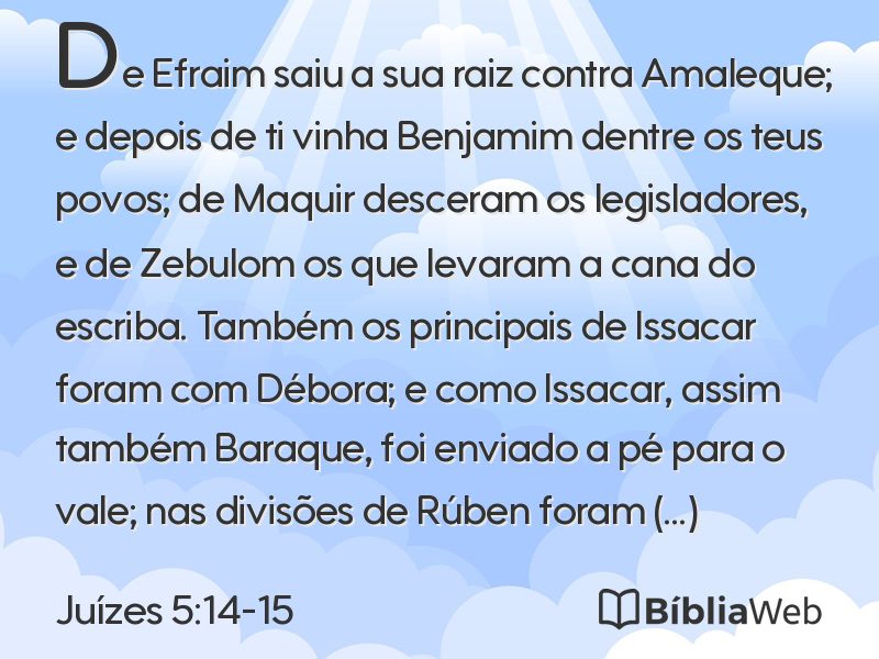Juízes 5:14-15 em imagem para compartilhar