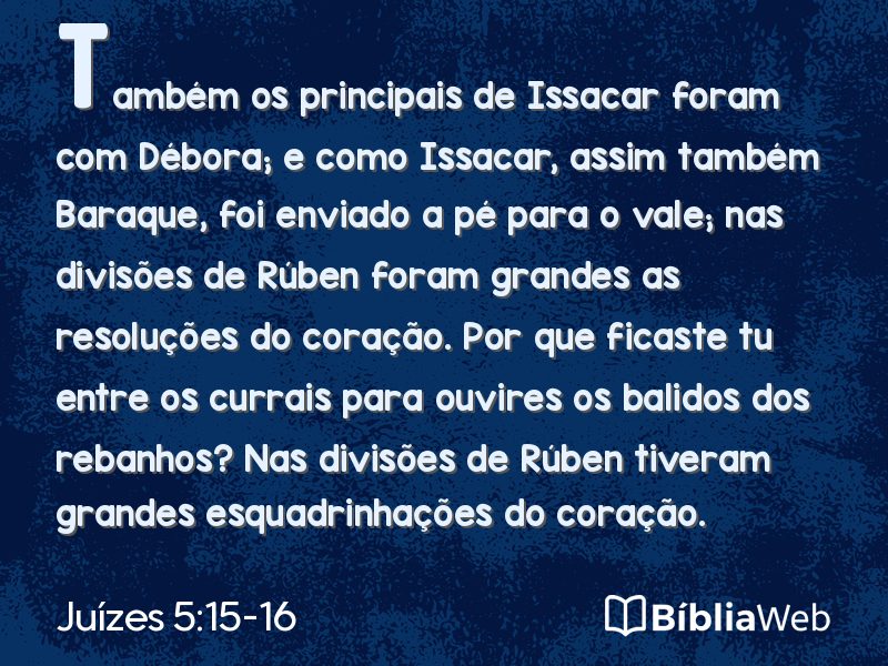 Juízes 5:15-16 em imagem para compartilhar
