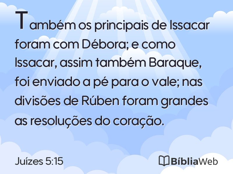 Juízes 5:15 em imagem para compartilhar